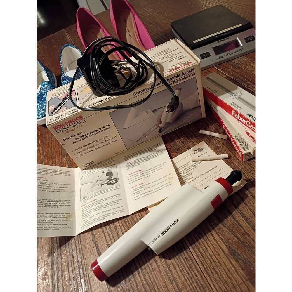 PARTS OR REPAIR Vintage 90s Koh-I-Noor 2850C Cordless Erasing Machine